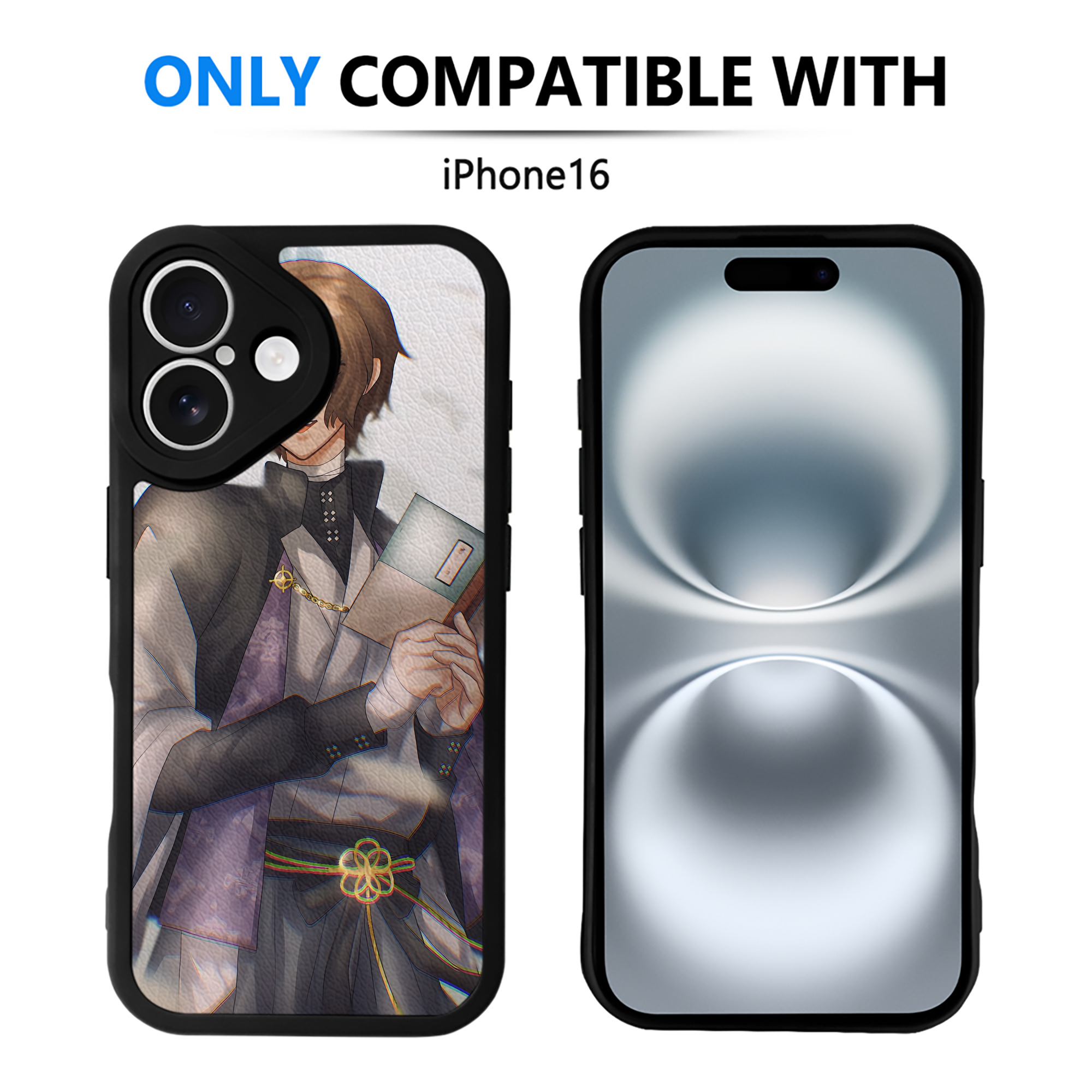 （画像用） 文豪ストレイドッグス Bungo Stray Dogs 【iPhone 16シリーズ対応】シリコンスマホケース（レザー調） 材質：シリコン